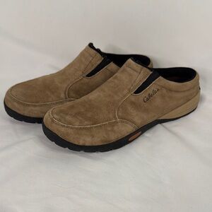 Cabela's Tan and Black Suede Slip-On Loafers